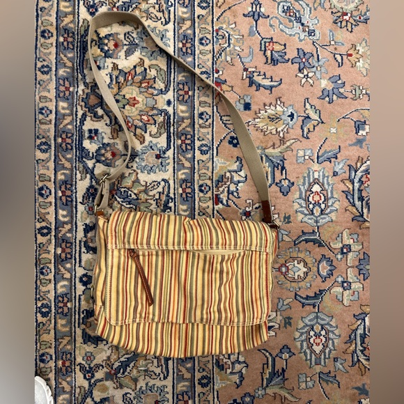 Fossil Handbags - Vintage Fossil striped y2k messenger style cross body bag early 2000s purse